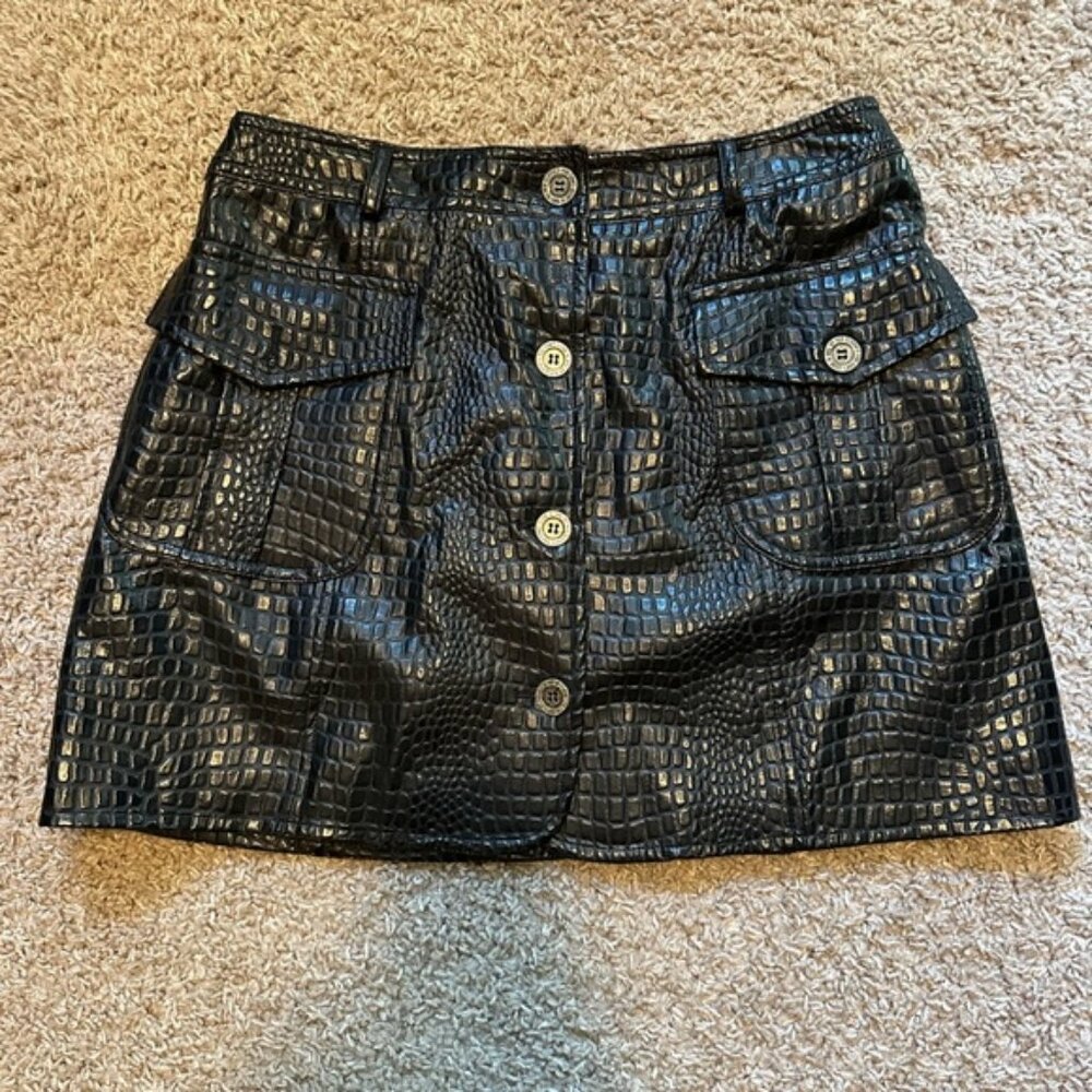 Moschino faux leather mini skirt